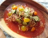 野菜ジュースで簡単♪冷や汁風スープごはん作り方5写真