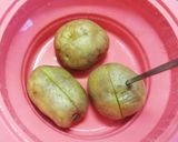 蒸かしたじゃがいもの塩辛のせ作り方5写真