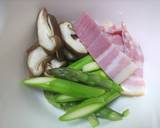 アスパラと椎茸とベーコンの焼きそば作り方2写真