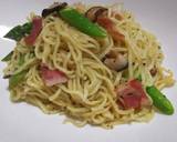 アスパラと椎茸とベーコンの焼きそば作り方6写真