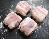 簡単！肉豆腐風☆はんぺんチーズ肉巻きマキ作り方2写真