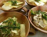 ☆たもぎ茸と豆腐と大葉の味噌汁☆作り方4写真