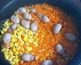 コーンと人参とウインナーの炊飯器ピラフ作り方5写真