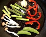 ミニドテマヨトースト☆うずら卵と焼き野菜作り方2写真