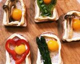 ミニドテマヨトースト☆うずら卵と焼き野菜作り方5写真