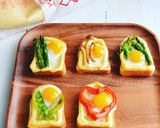 ミニドテマヨトースト☆うずら卵と焼き野菜作り方6写真