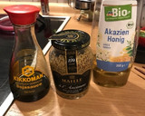 絹さやと鶏ささみのハニーマスタード和え作り方1写真