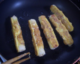 お弁当のおかず★梅ツナマヨのちくわピカタ作り方3写真