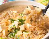 節約王の本領発揮！大根もやしの麻婆豆腐鍋作り方5写真
