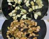 鶏むね肉とナスのしょうが焼き丼作り方3写真
