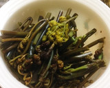 わらびの本だし煮！しょうがじょうゆがけ作り方1写真