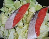 キャベツたっぷり☆キャベツと鮭の酒蒸し作り方2写真