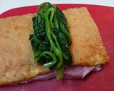 旨いよ❗ ほうれん草の卵焼きポークロール作り方5写真