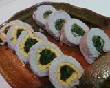 旨いよ❗ ほうれん草の卵焼きポークロール作り方9写真