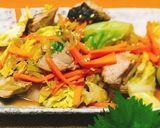 春キャベツとぶりの生姜ぽん酢炒め作り方5写真