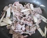 時短♪牛肉と牛蒡の野菜ジュース漬けパスタ作り方5写真