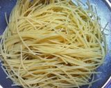 キャベツと豚こまのパスタ作り方1写真