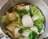 白菜とアサリの韓国風スープ作り方4写真