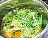 自家製出し醤油で簡単水菜としらすの煮浸し作り方2写真