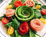 母の日アボカド生ハムトマトのローズサラダ作り方13写真