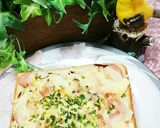 朝食に♪おやつに♪お好み焼き風トースト♪作り方4写真