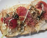 トマト×玉葱の胡麻紫蘇ポン酢和トースト作り方4写真