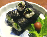 新筍、生きくらげ、卵焼き、三つ葉の太巻き作り方4写真