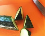 大葉にんにく香る☆タコときゅうりの和え物作り方1写真