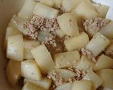 大根と豚ミンチの味噌炒め作り方6写真