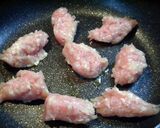 夕食弁当♪塩麹鶏ミンチと筍と厚揚げの煮物作り方4写真