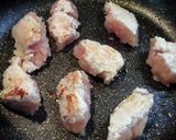 夕食弁当♪塩麹鶏ミンチと筍と厚揚げの煮物作り方5写真