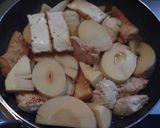 夕食弁当♪塩麹鶏ミンチと筍と厚揚げの煮物作り方7写真