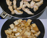 お手軽♪厚揚げと鶏胸肉のオイスター炒め作り方3写真