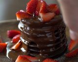 簡単！米粉と豆腐のチョコレートパンケーキ作り方30写真