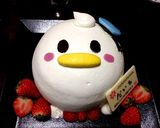ツムツム☆ドナルドのドーム型誕生日ケーキ作り方9写真