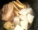 柔らか豚バラチャーシューと筍と大根の煮物作り方4写真