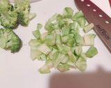 ブロッコリーの茎のガーリック炒め作り方1写真