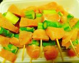 鳥むね肉とアスパラ串焼き柚子胡椒添え作り方3写真