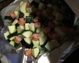 魚焼きグリルでズッキーニとウインナー焼き作り方1写真