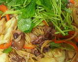 めんつゆでほたるいかと筍の和風パスタ作り方11写真