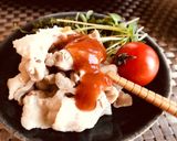疲労回復★冷しゃぶと大葉の梅肉ソース作り方4写真