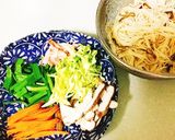 梅しそ香る素麺チャンプルーに温泉卵作り方1写真