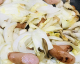 ソーセージの野菜炒め☆マヨネーズデコ作り方3写真