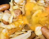 ソーセージの野菜炒め☆マヨネーズデコ作り方4写真