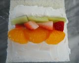 簡単♪フルーツロールサンドタワー♡作り方16写真