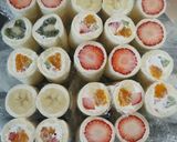 簡単♪フルーツロールサンドタワー♡作り方18写真
