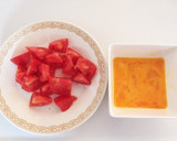 簡単☆1分でトマトと卵の炒め物作り方1写真