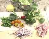 そばサラダ♪～カリカリベーコン&レモン～作り方1写真
