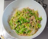 春キャベツのごまクルミ肉味噌和え作り方5写真