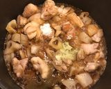 鶏もも肉と蓮根、タケノコの、甘辛炒め煮！作り方3写真
